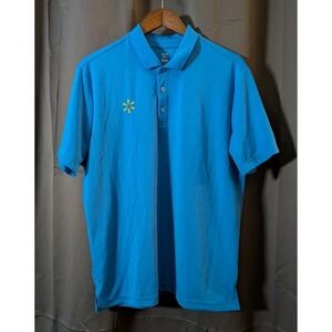 Walmart Employee Shirt Mens Medium Blue S/S Polo Work Wear Uniform Spark